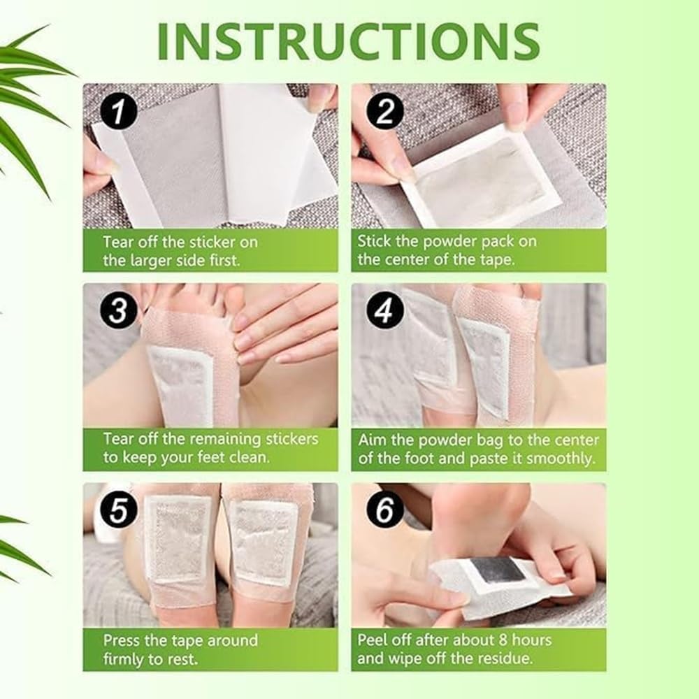 Kinoki Detox Foot Pads - Ginger & Salt Adhesive Patches for Foot Care